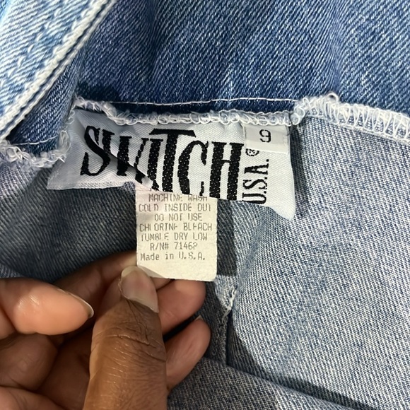 Vintage Switch Denim Midi Tank Dress Sz 9 Medium - Picture 7 of 7